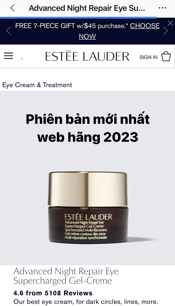 Kem Mắt Estee Lauder Chống Lão Hóa Giảm Quầng Thâm Mắt Hủ Mini 5ml