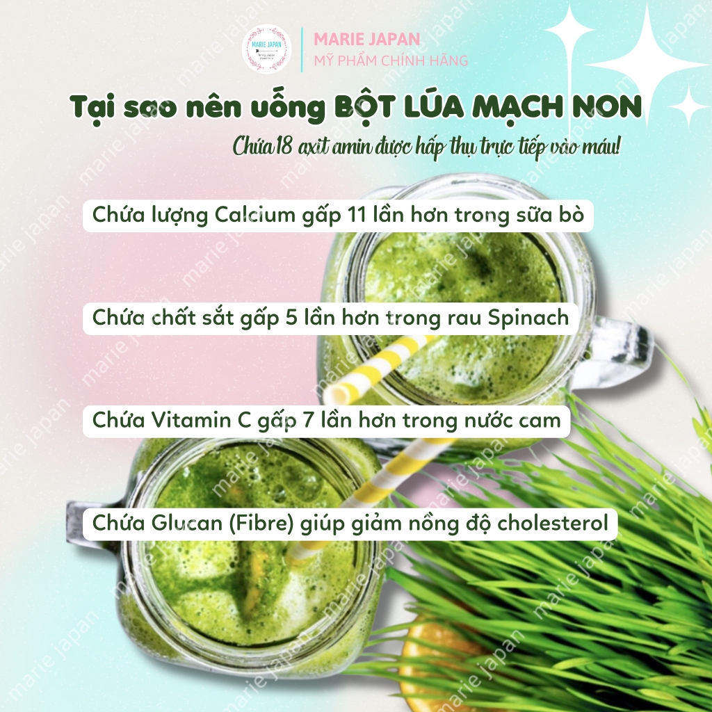 Bột Lúa Mạch Non Grass Barley Cung Cấp Vitamin Khoáng Chất Nhật