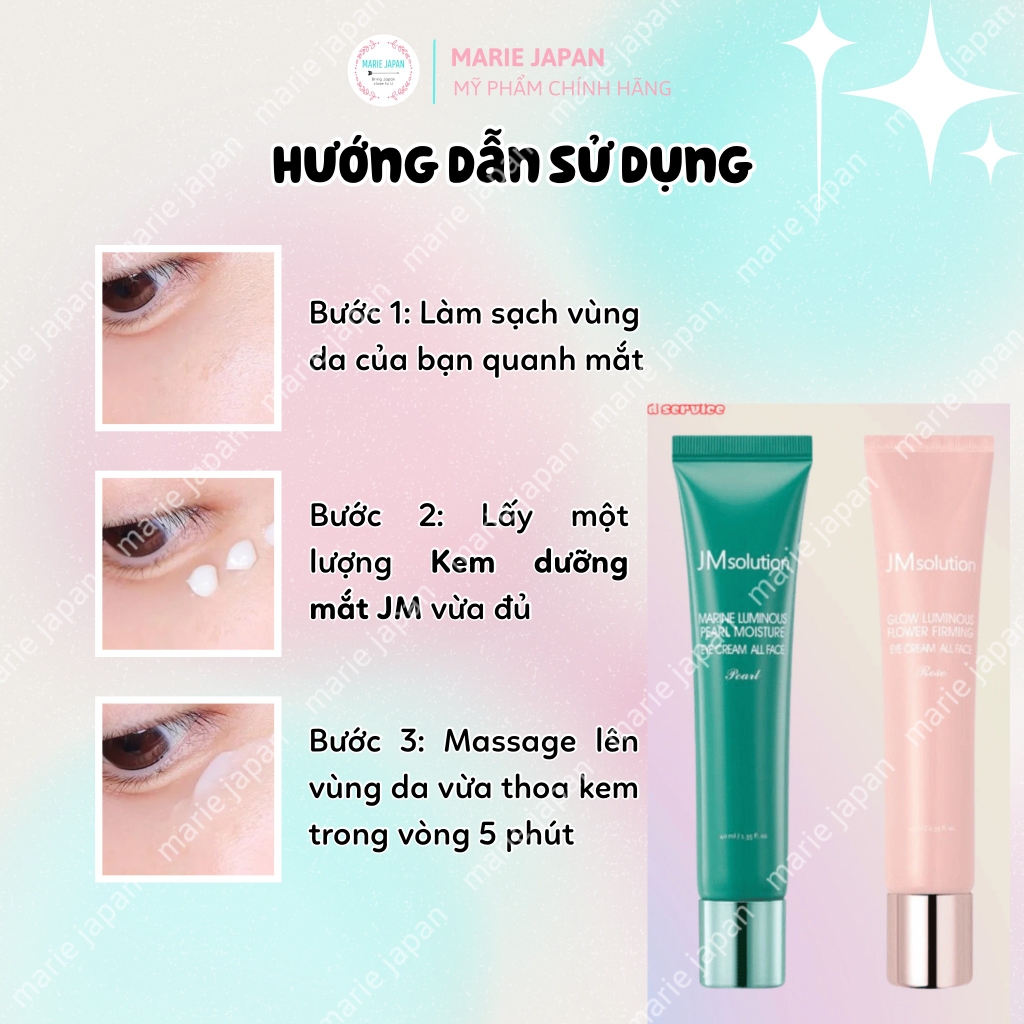 Kem Dưỡng Mắt JM Mờ Thâm Giảm Bọng Mắt Solution Hàn Quốc - 40ml
