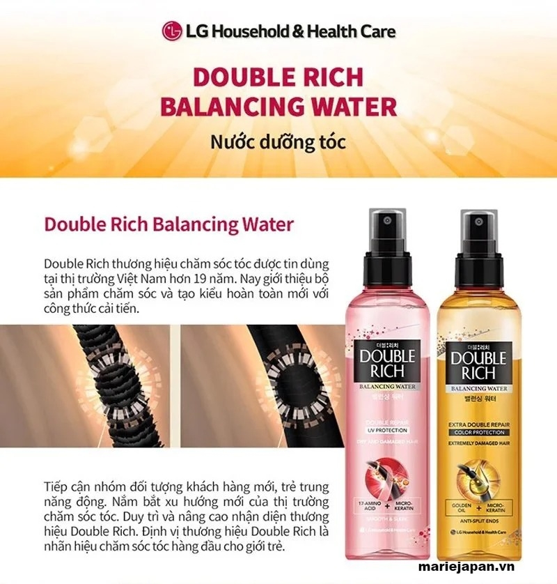 Xịt Dưỡng Tóc Double Rich - HỒNG CHAI NHỎ 120ml