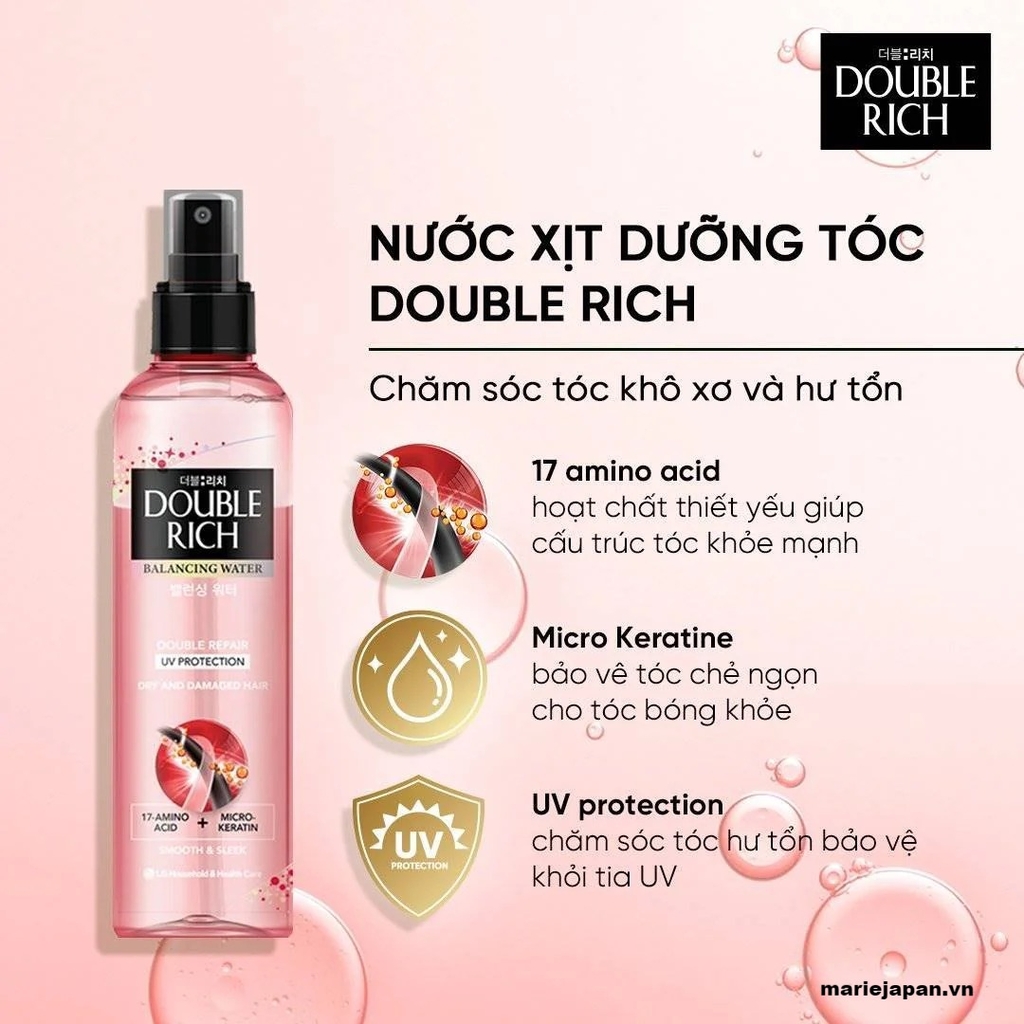 Xịt Dưỡng Tóc Double Rich - HỒNG CHAI NHỎ 120ml