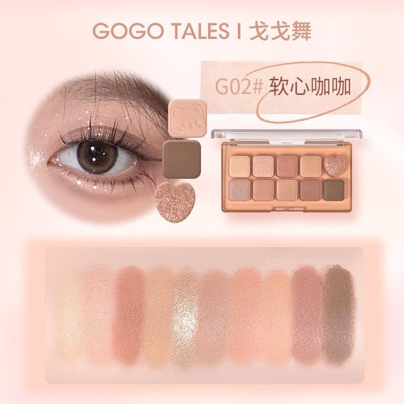 Bảng Mắt 10 Ô GoGo Tales SWEET MISTY Mèo Ngọt Ngào Chuẩn Màu Lâu Trôi GT643
