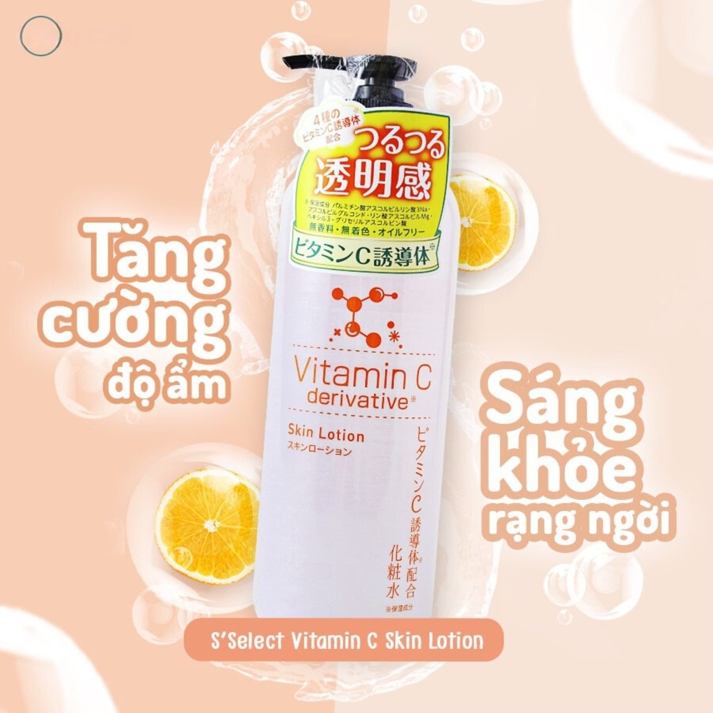TONER Nước Hoa Hồng Dưỡng Da S Select Sáng Da Mờ Thâm Cấp Ẩm Nhật Bản 500ml