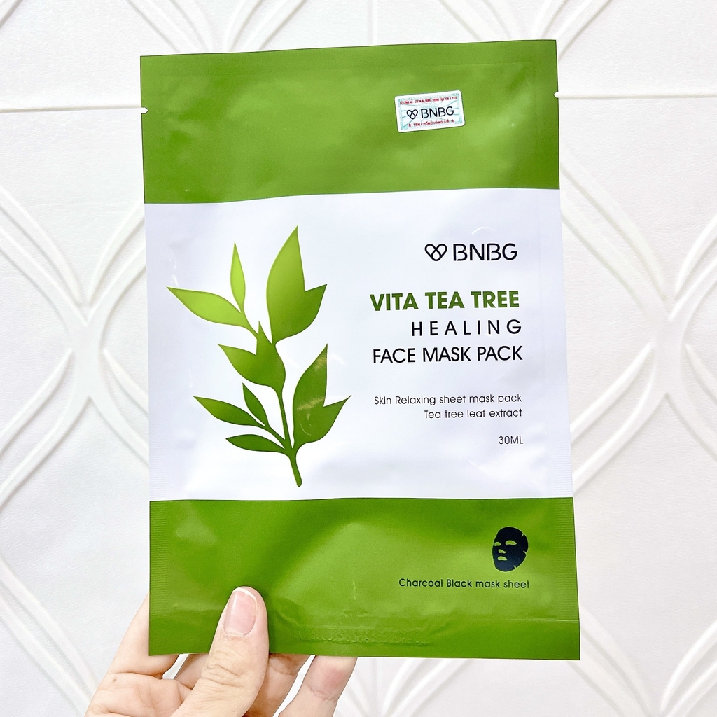 Mặt Nạ BNBG Vita Tea Tree Healing Face Mask Pack Làm Dịu Giảm Mụn Hàn Quốc