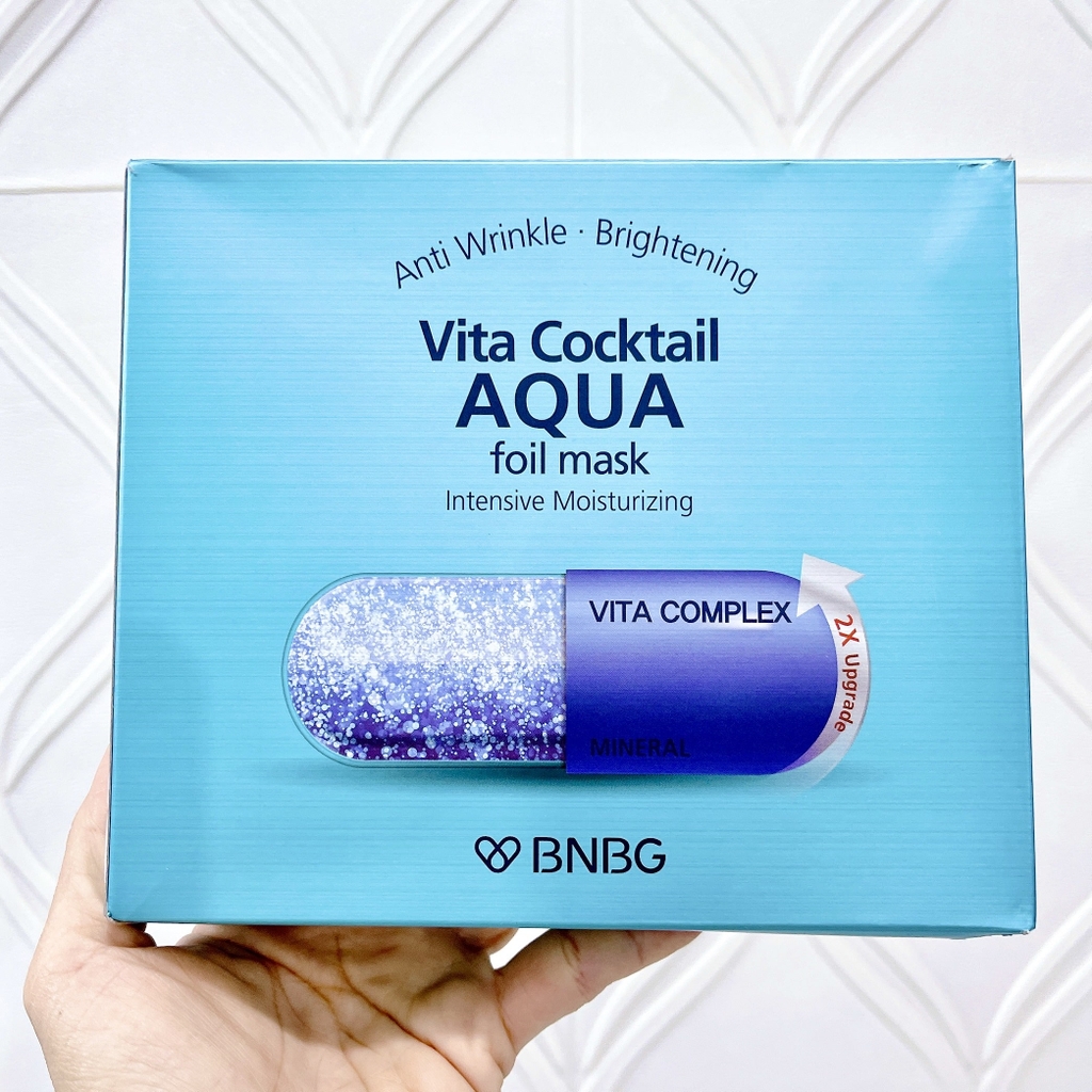 Mặt Nạ BNBG Vita Cocktail Foil Mask Cấp Ẩm Phục Hồi Chống Lão Hóa Hộp 10 Miếng