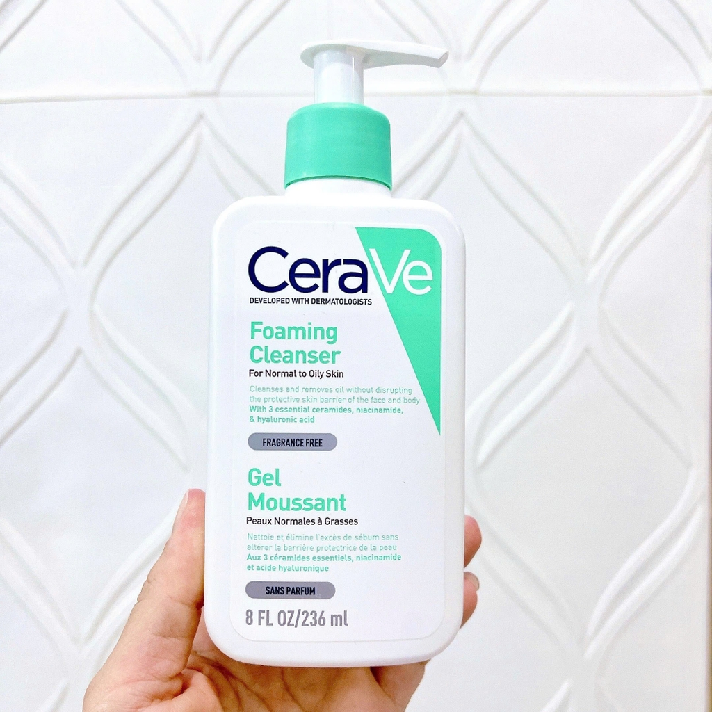 Sữa Rửa Mặt Dịu Nhẹ Cerave Foaming Facial Cleanser Da Dầu Da Khô & Da Nhạy Cảm