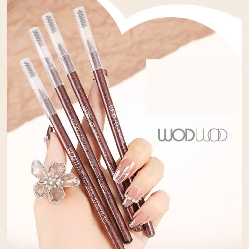 Chì Xé Kẻ Mày Hai Đầu WODWOD Phẩy Sợi Siêu Mảnh 1mm Chống Nước Lâu Trôi Makeup Chuyên Nghiệp