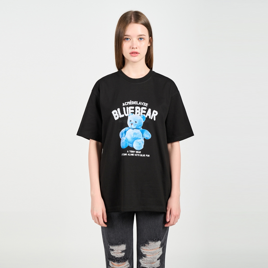 Áo Phông ADLV Blue Bear Gấu Màu Đen