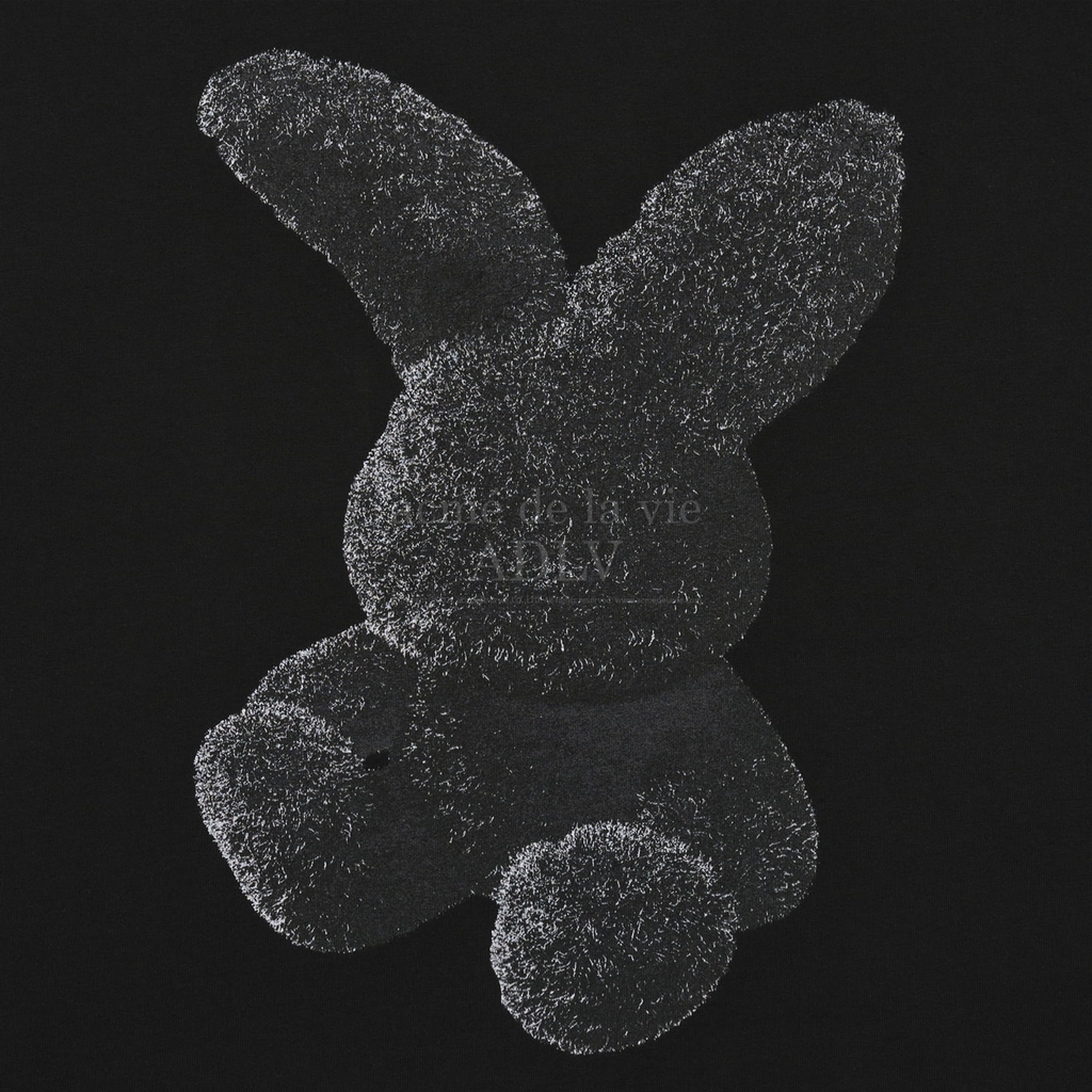Áo Phông ADLV Fuzzy Rabbit Thỏ Màu Đen