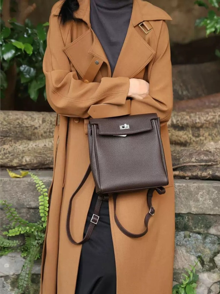 Balo Hermes Kelly Ado Da Bò Togo Size 21cm Màu Caramel
