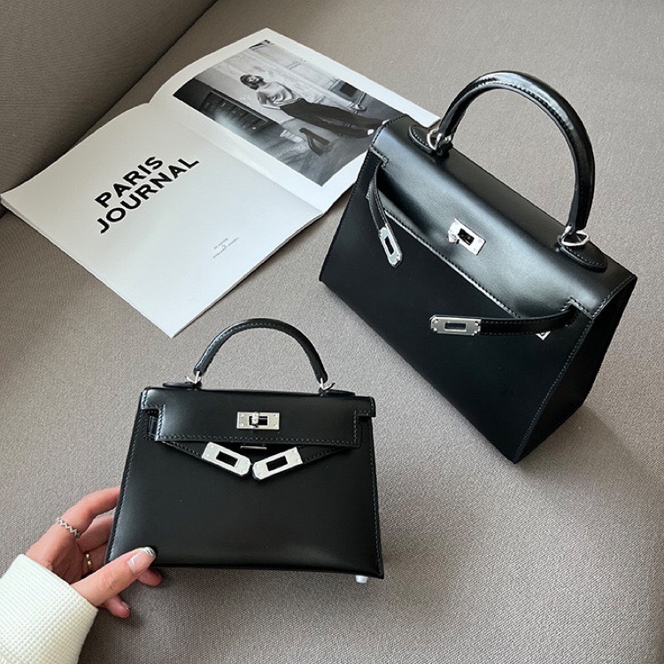 Túi Xách Hermes Kelly Remake Korea Da Bò Size 19cm
