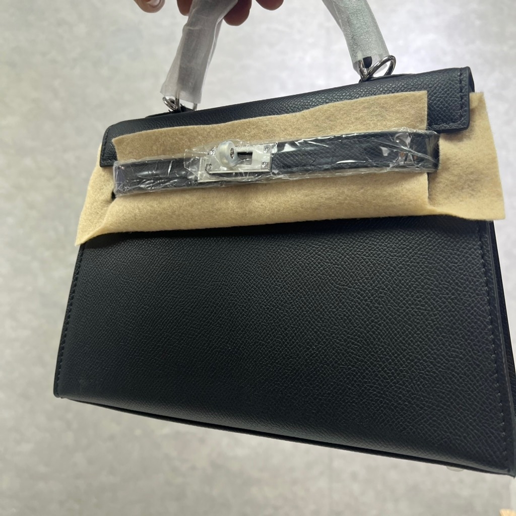 Túi Xách Hermes Kelly Remake Korea Da Bò Size 19cm
