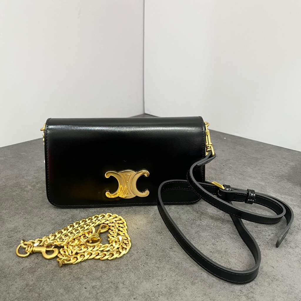 Túi Đeo Vai Celine Remake Korea Trompie Trapaze Da Calfskin 20cm