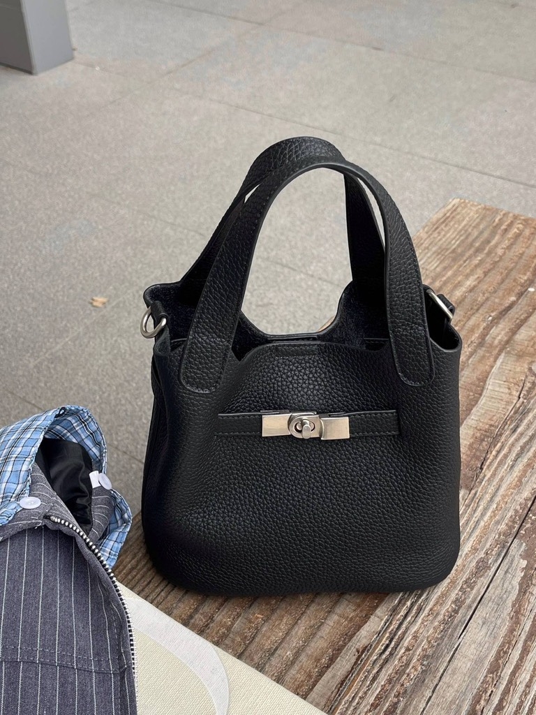 Túi Xách Mini Tote Osoi Made Korea Da Bò Togo 18cm