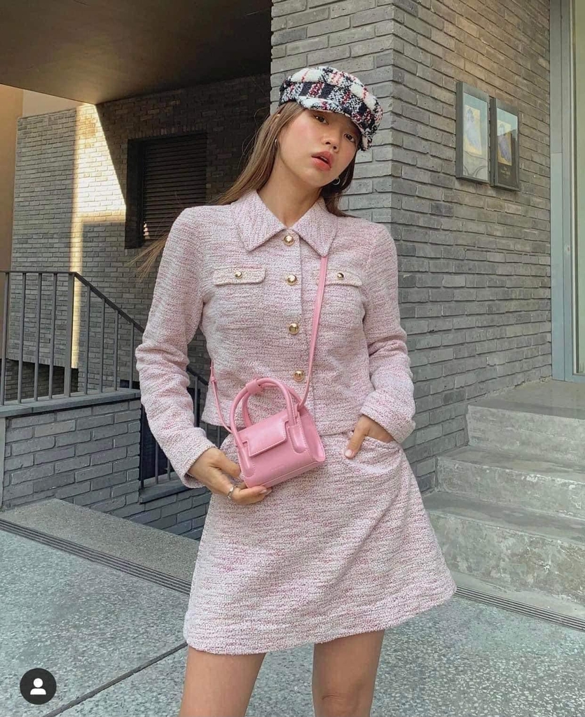 Túi Find Kapoor Mini Marty Bag Crinkled Pink Màu Hồng