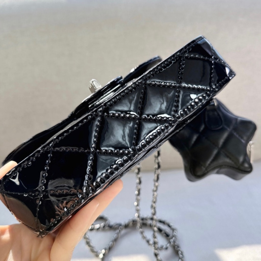 Túi Chanel Remake Korea Classic Flap Da Bóng Size 20cm