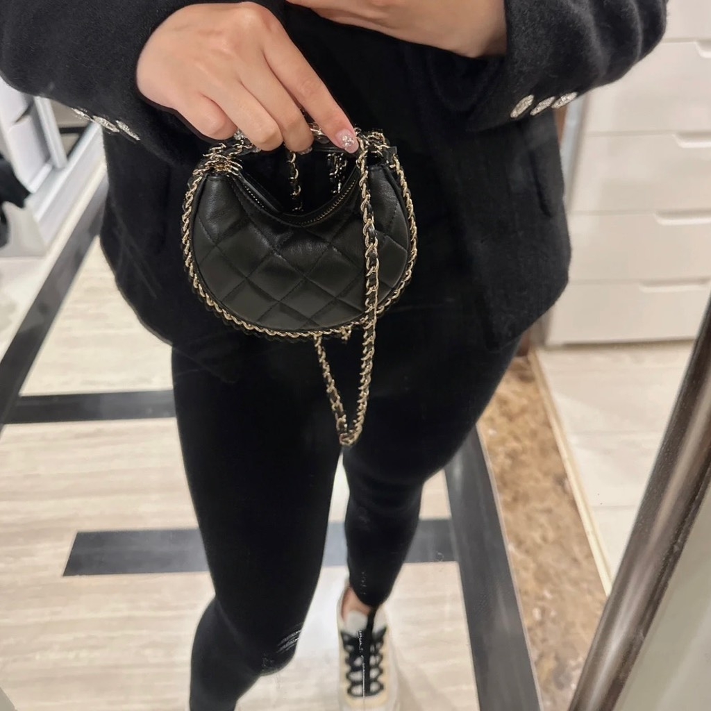 Túi Chanel Remake Korea Hobo Half Moon Size 20cm