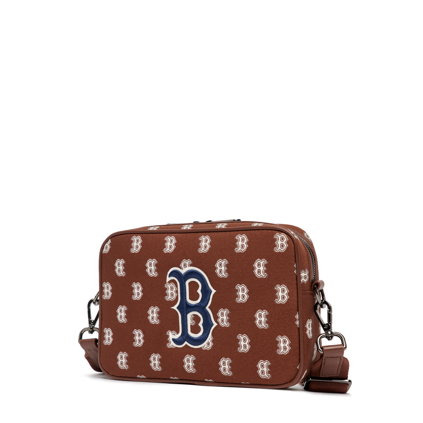 Túi Đeo Chéo MLB Monogram Logo Chữ B 3ACRM012N-43BRD Màu Nâu