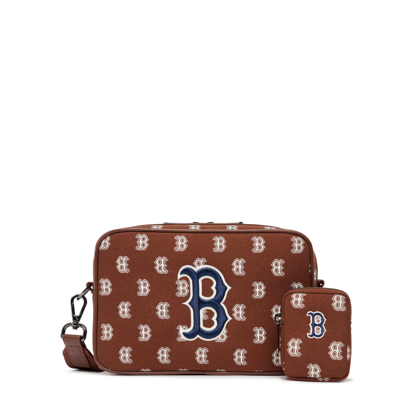 Túi Đeo Chéo MLB Monogram Logo Chữ B 3ACRM012N-43BRD Màu Nâu