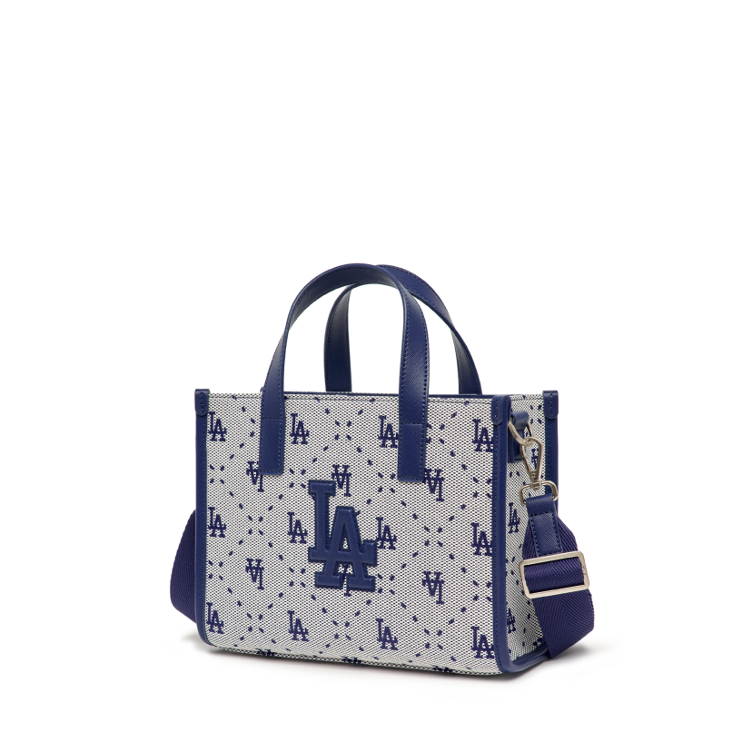 Túi Xách MLB Tote Logo LA 3AORS013N-07NYL Màu Xanh Xám