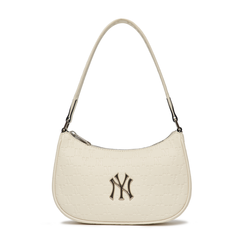 Túi Đeo Vai MLB Hobo Logo NY 3ABQS022N-50CRS Màu Trắng