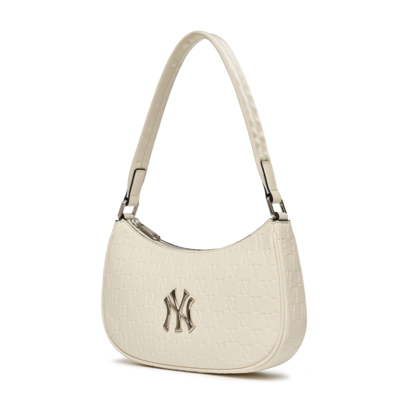 Túi Đeo Vai MLB Hobo Logo NY 3ABQS022N-50CRS Màu Trắng