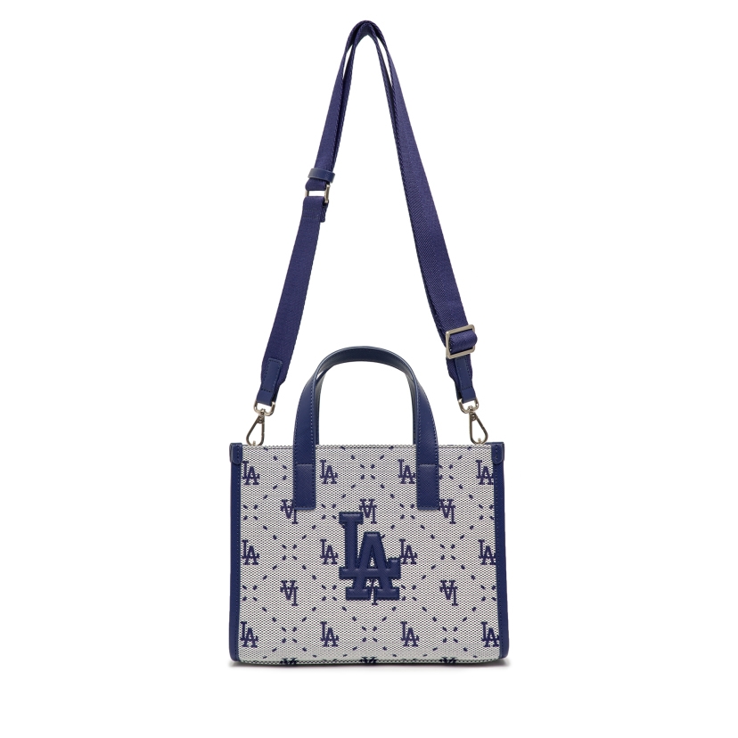 Túi Xách MLB Tote Logo LA 3AORS013N-07NYL Màu Xanh Xám