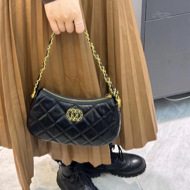 Túi Đeo Vai Nữ Chanel Style Da Bê Remake Korea Size 23cm