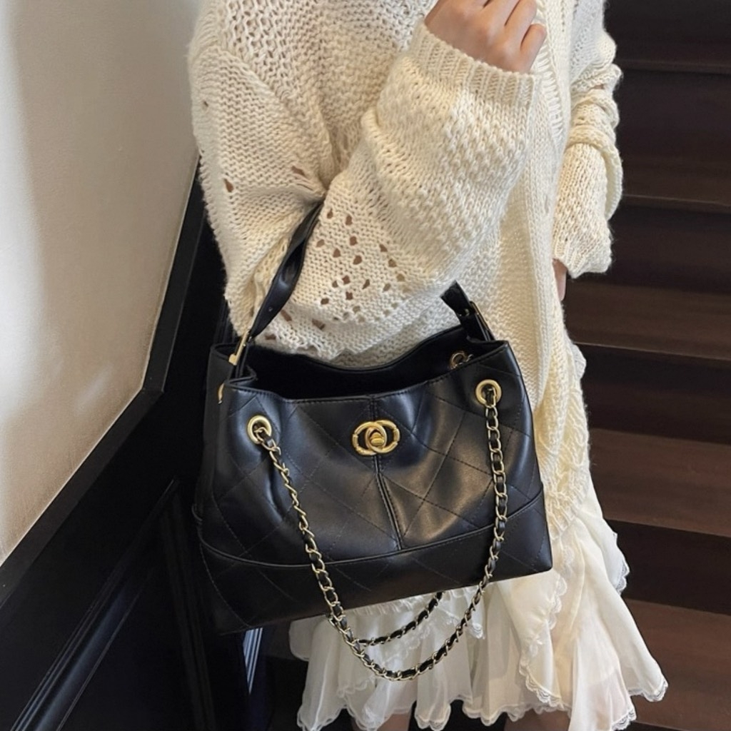 Túi Chanel Shopping Bag Bản Hàn Size 23cm Màu Đen