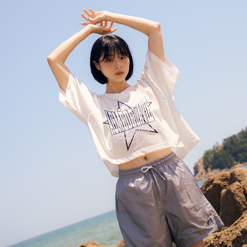 Áo Croptop ADLV Star Màu Trắng