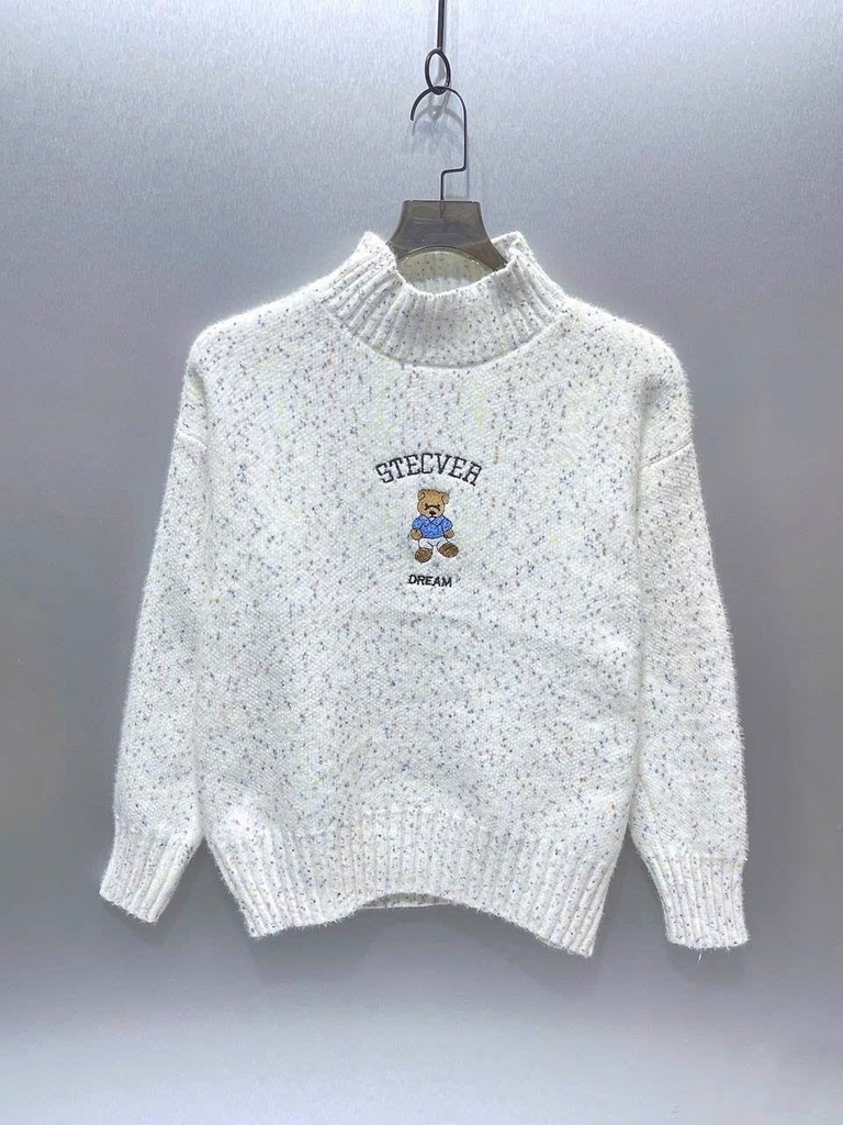 Áo len gấu Stecver muối tiêu Korea ss2024