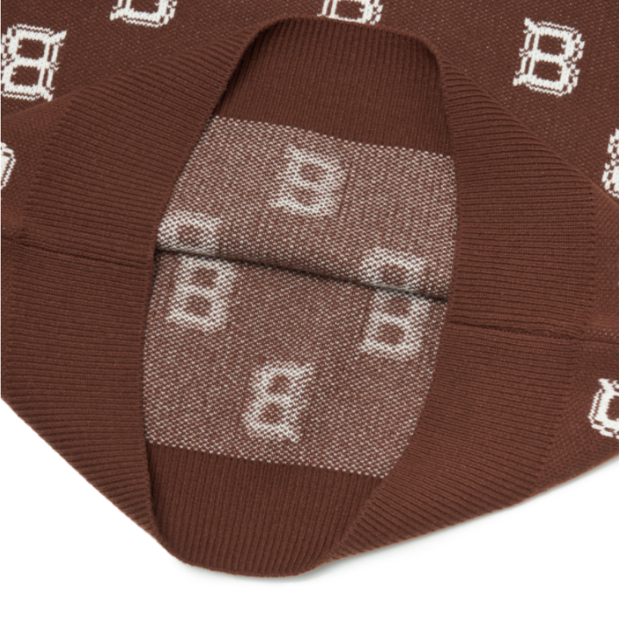 Áo Len MLB Sweater Logo Chữ B 3AKPM0126-43BRD Màu Nâu