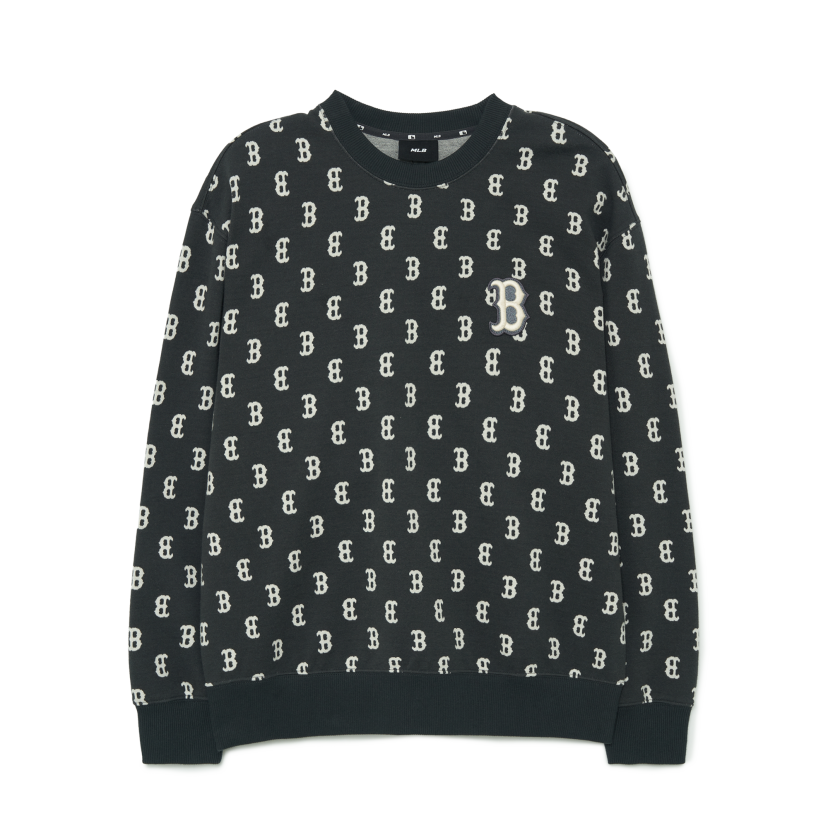Áo Len Monogram MLB Logo Chữ B 2023 Màu Đen