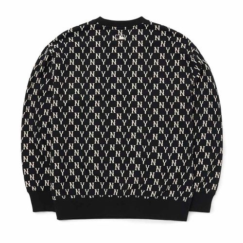 Áo Nỉ Sweater MLB Monogram Logo NY 3AMTM0224-50BKS Màu Đen