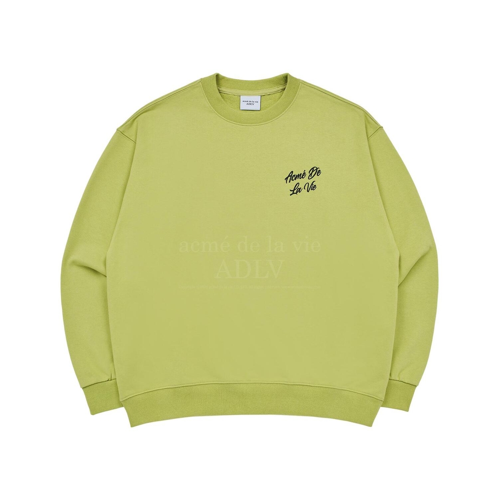 Áo Nỉ Sweater ADLV Chữ Nghiêng Màu Xám Xanh Chuối