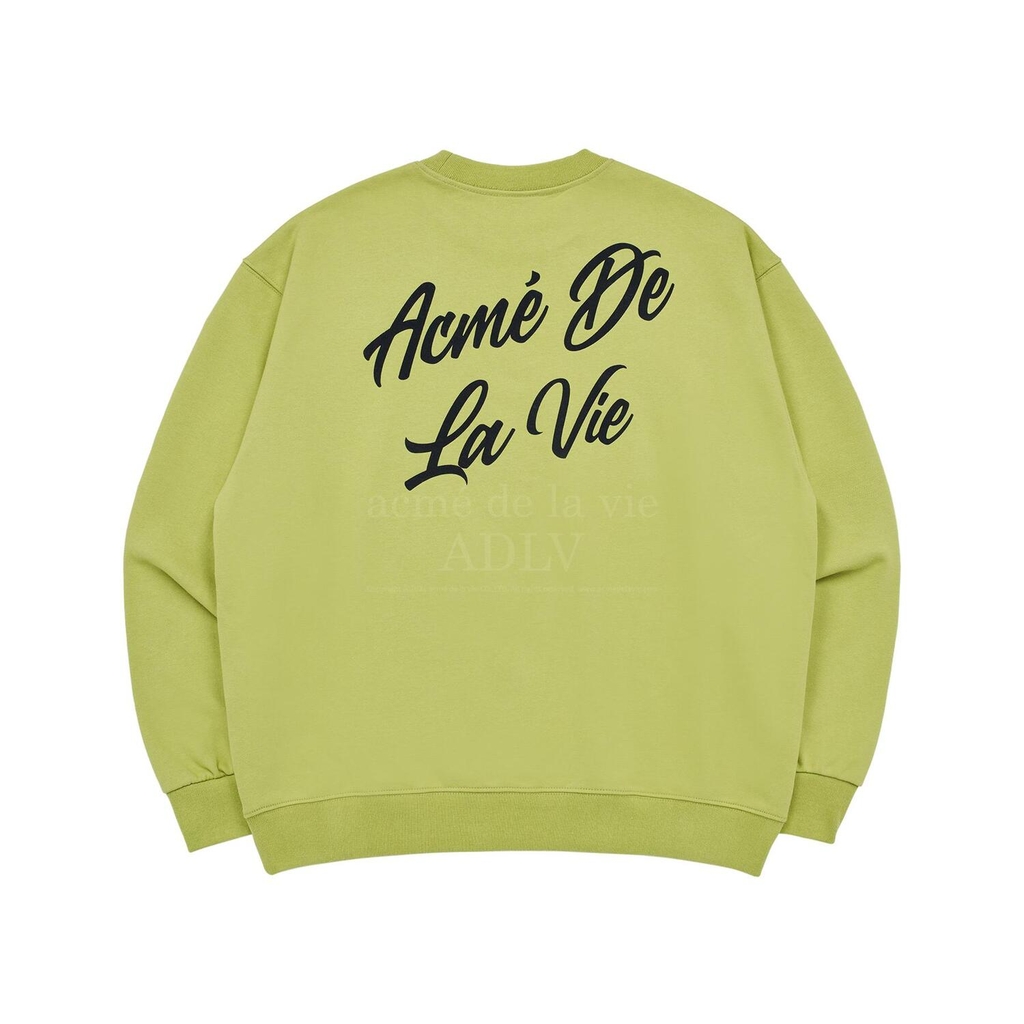 Áo Nỉ Sweater ADLV Chữ Nghiêng Màu Xám Xanh Chuối