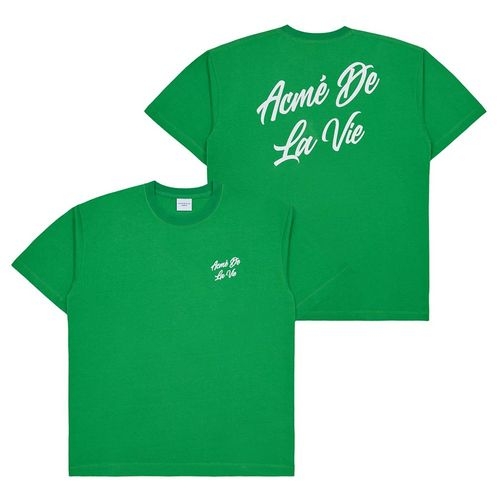 Áo Phông ADLV Tshirt Logo Chữ Nghiêng Màu Xanh Lá