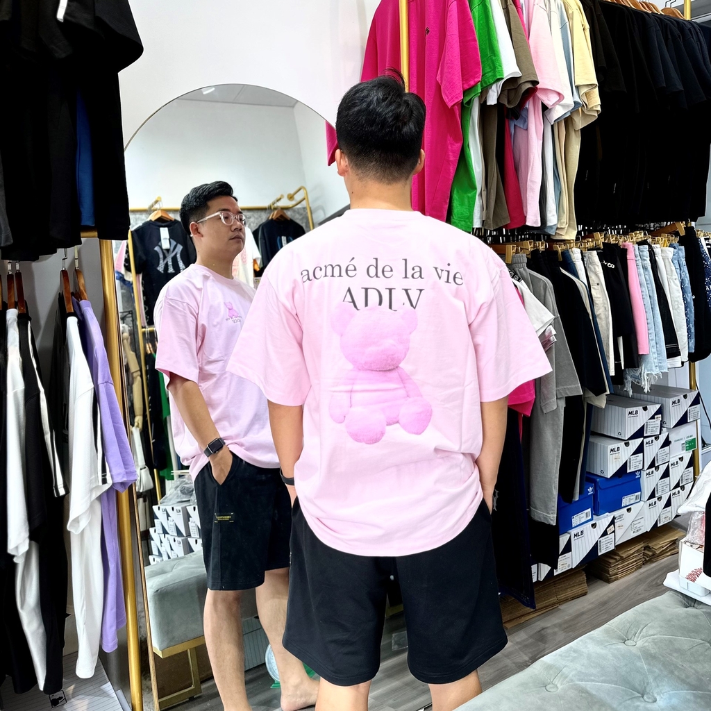 Áo Phông ADLV Gấu Bông Màu Hồng