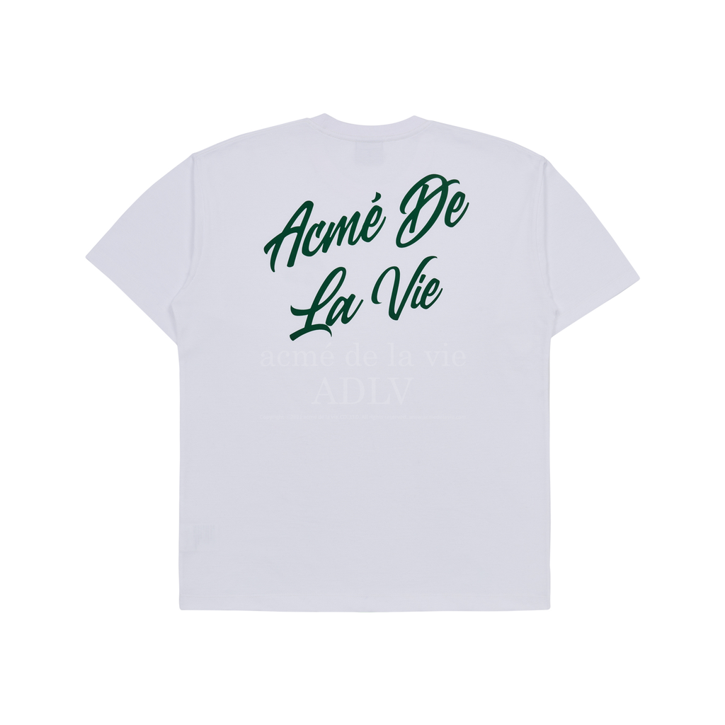Áo Phông ADLV Tshirt Logo Chữ Nghiêng Màu Trắng