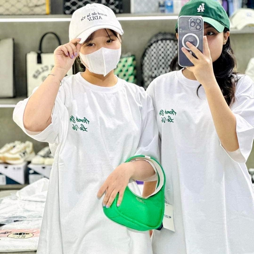 Áo Phông ADLV Tshirt Logo Chữ Nghiêng Màu Trắng
