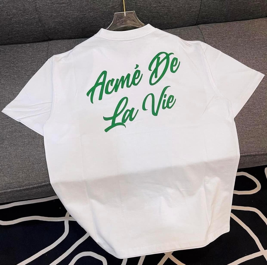 Áo Phông ADLV Tshirt Logo Chữ Nghiêng Màu Trắng