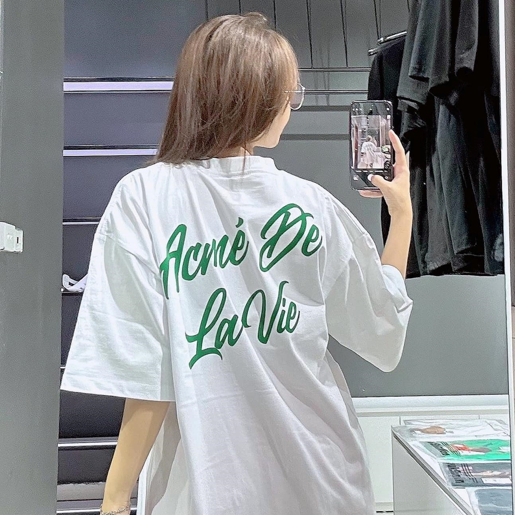 Áo Phông ADLV Tshirt Logo Chữ Nghiêng Màu Trắng
