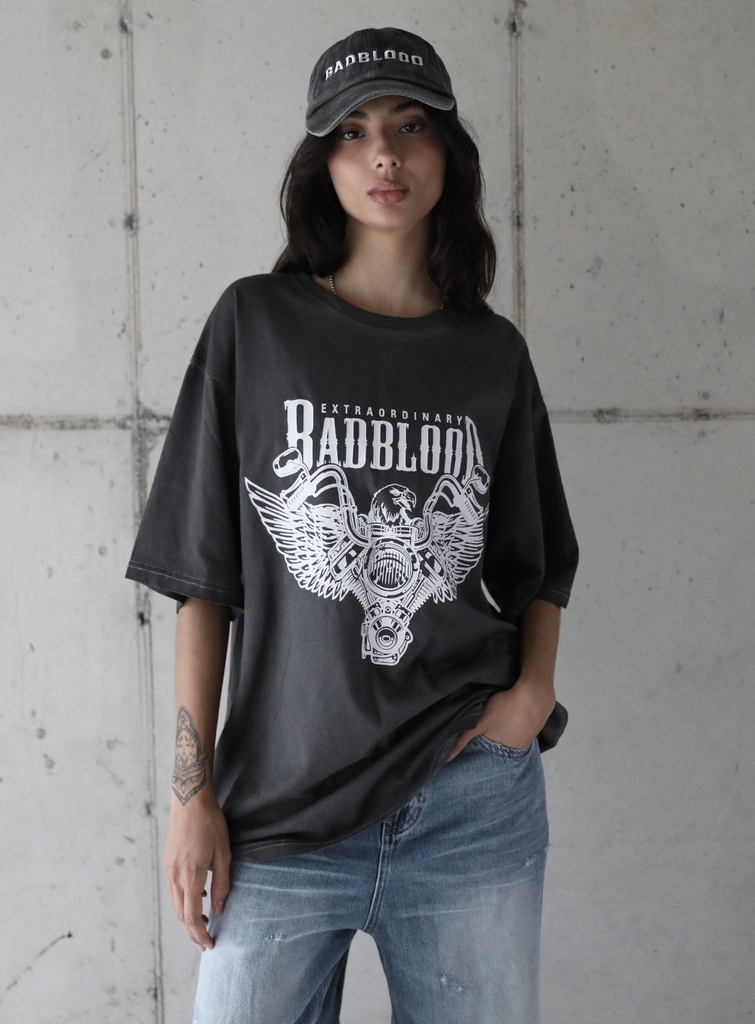 Áo Phông Badblood Đại Bàng Màu Xám