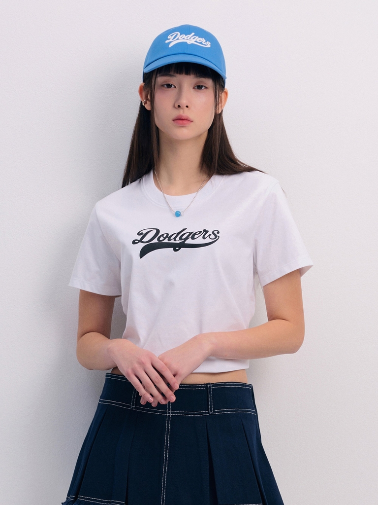 Áo Phông Croptop Los Angeles Dodgers 3FTSV1243-07WHS Màu Trắng