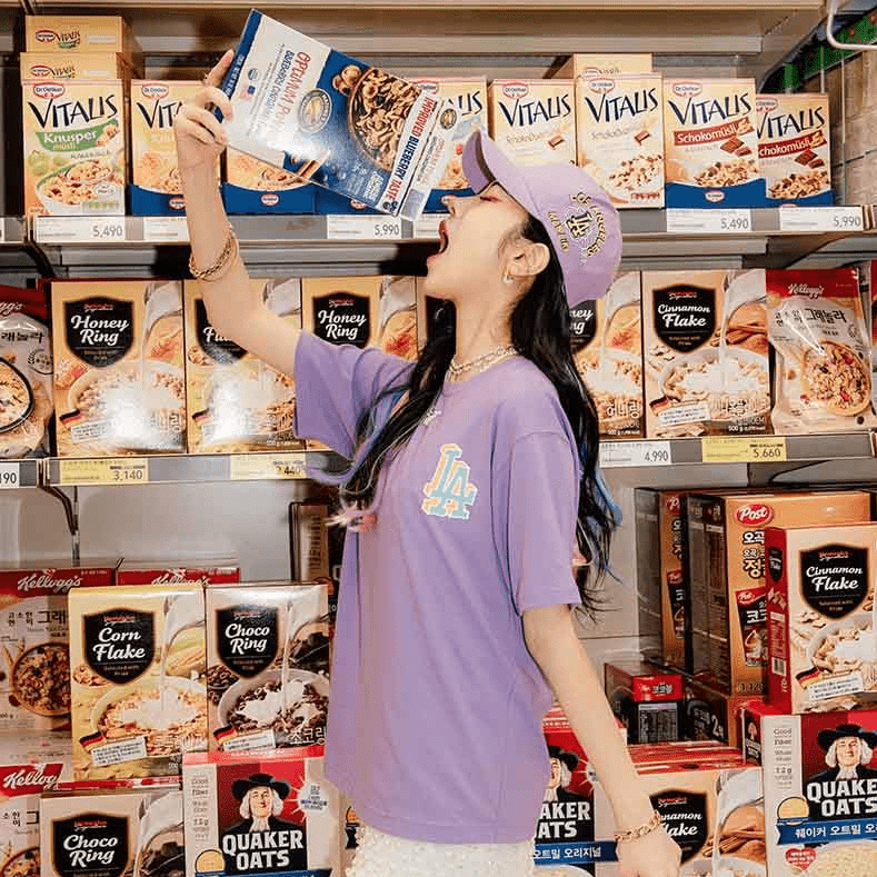 Áo phông MLB Like Logo LA 31TSP1131-07V Màu Tím