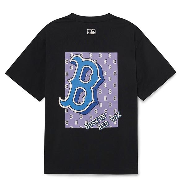 Áo Phông MLB Chữ B Logo Xanh 3ATSM3033-43CGS Màu Đen