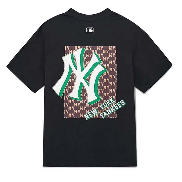 Áo Phông MLB NY Logo Xanh 3ATSM3033-50BKS Màu Đen