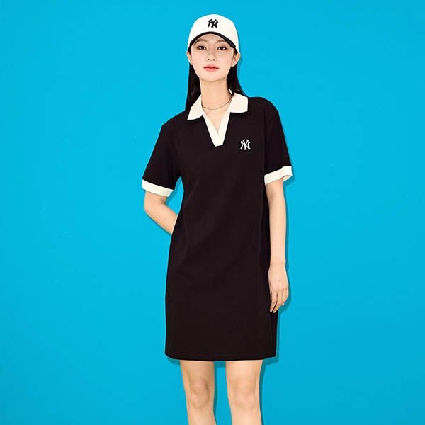 Váy Polo MLB One Piece 3FOPB0333-50BKS Màu Đen