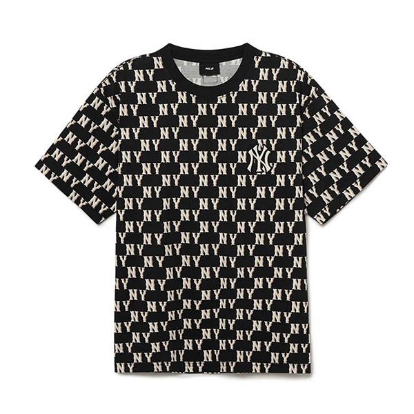Áo Phông MLB Logo NY Monogram 3ATSM1133-50BKS Màu Đen