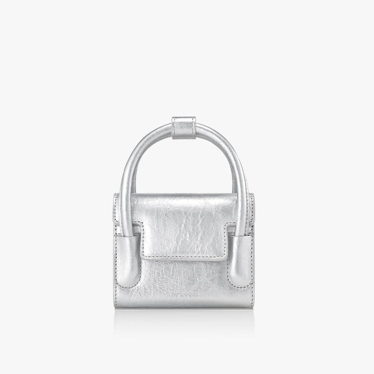 Túi Find Kapoor Mini Marty Bag Crinkled Silver Màu Bạc